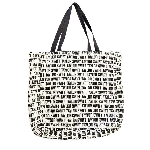 Rare Taylor Swift Large Black & White Quilted Tote Weekender Bag - Picture 1 of 6